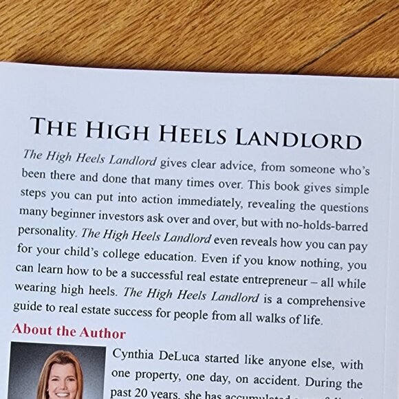 NWOT The High Heels Landlord Paperback By Cynthia Deluca - Picture 6 of 11